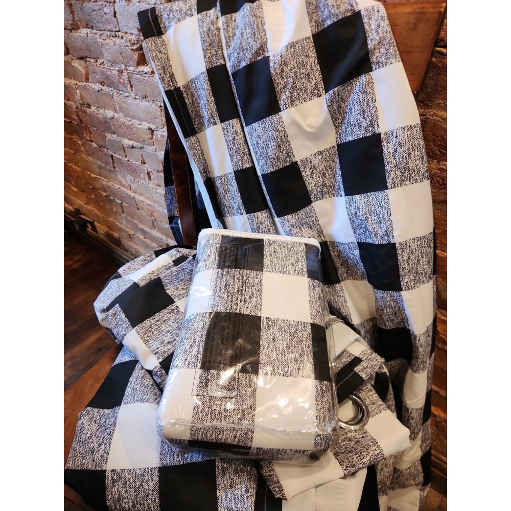 New! 4 Long Buffalo Check Print Window Panels 52×96 - Picture 7 of 9